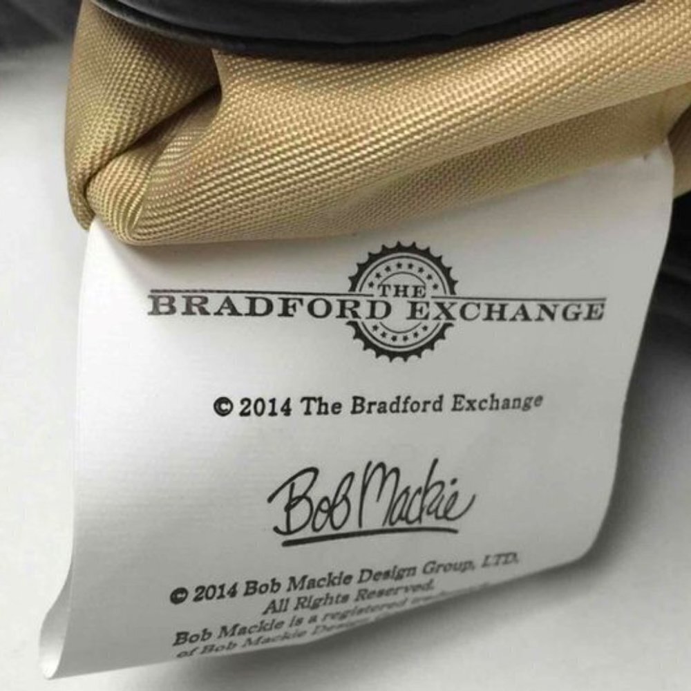 Bob Mackie Bradford Exchanges 2014 Black Leather Purse - Picture 2 of 12